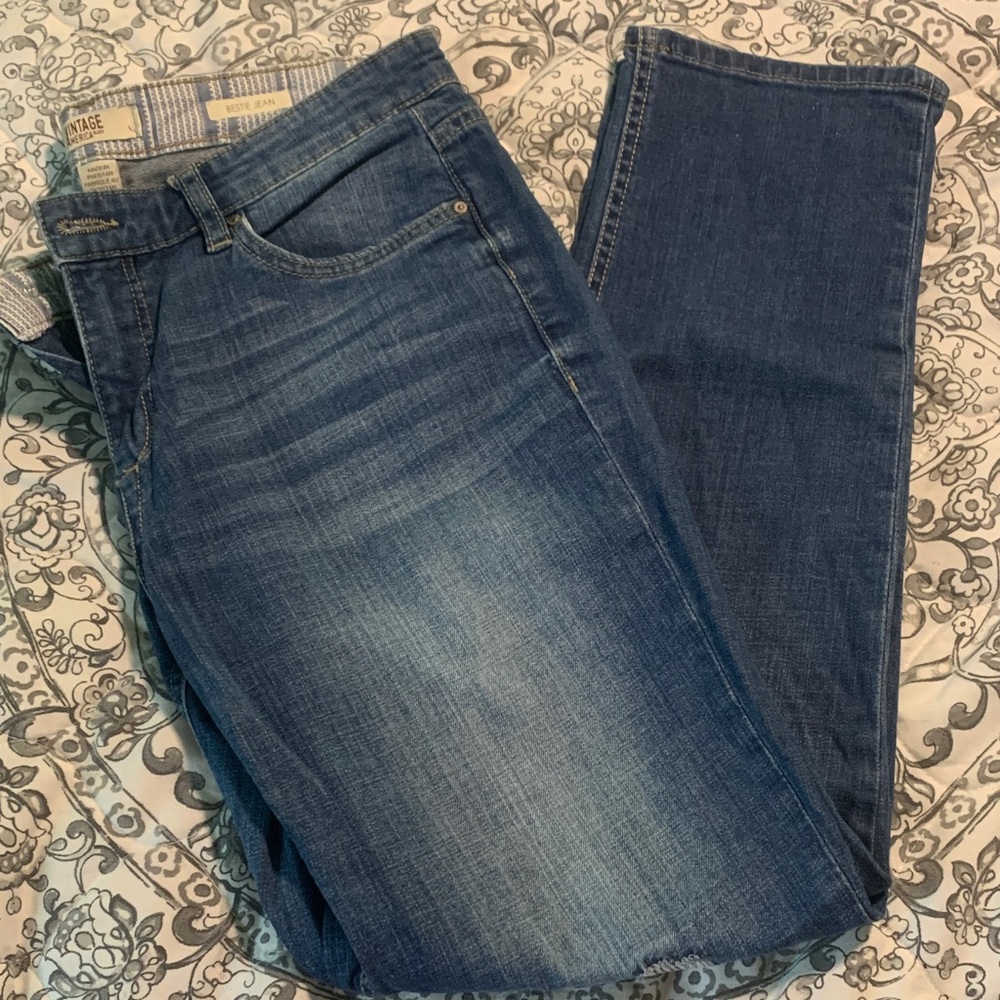 Vintage America Women's Straight Leg Denim Jeans